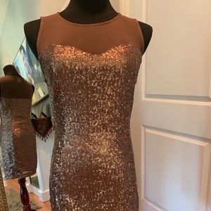 Fitted sheer top sexy dress